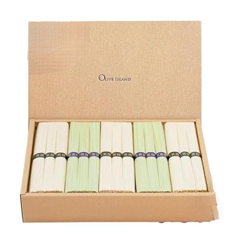 小豆島手延素麺 2種セット 1.5kg 紙箱 [特級品黒帯×18オリーブ素麺×12](50g×30束)