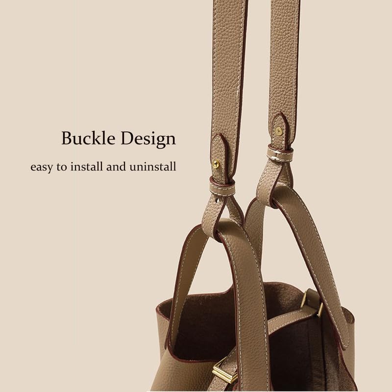 Leder-Schultergurt für Hermes Picotin/Lindy/Evelyne, verstellbarer Crossbody-Taschen-Ersatz (S33in-Etoupe)
