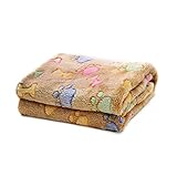 Allisandro Super Soft and Fluffy Premium Flannel Fleece Dog Throw Blanket,Appealing and Cute Paw Prints Equally for Puppy Cat