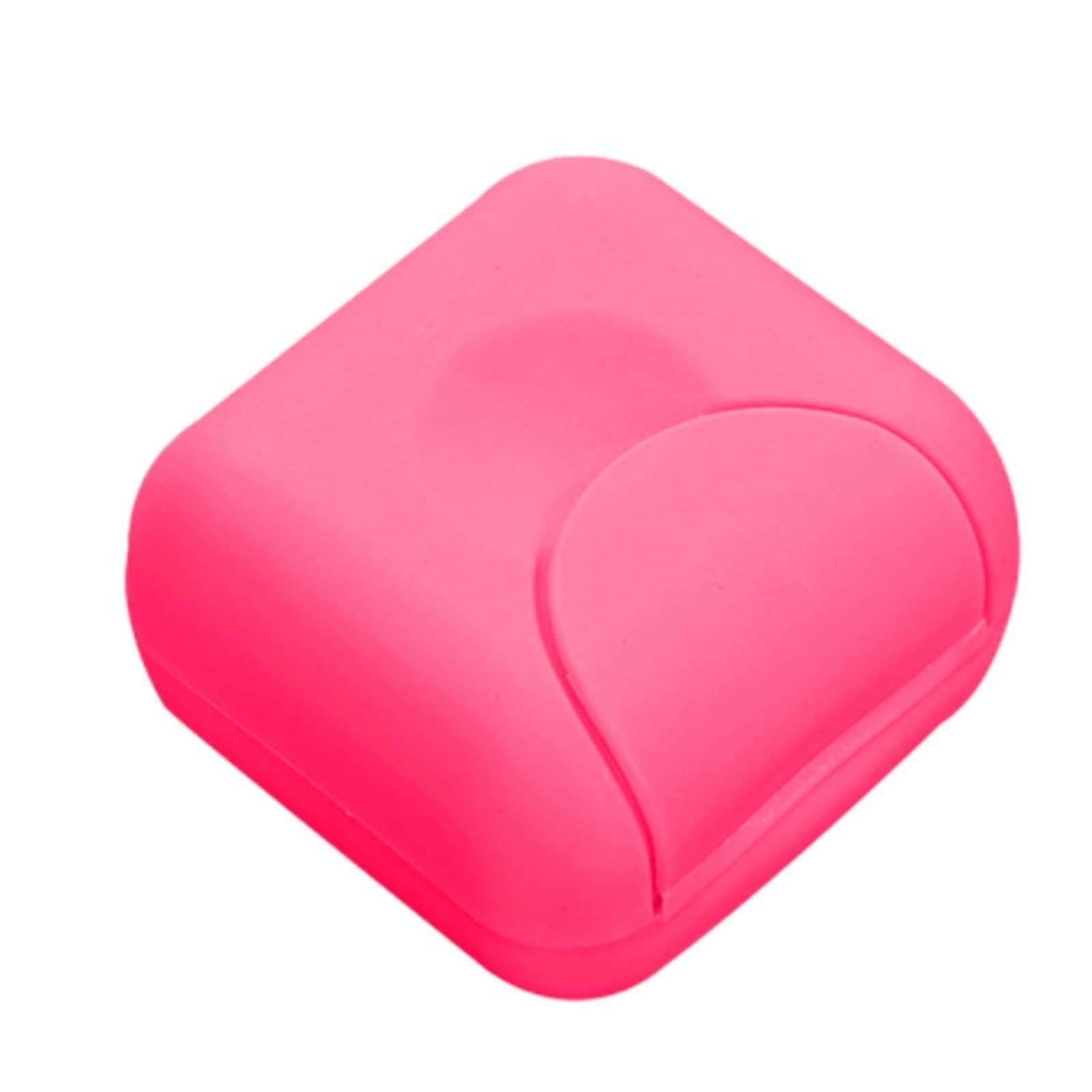 Soap dish, Waterproof Portable Soap Box Hygienic Holder Case Dishes Leakproof Container(Red,S)