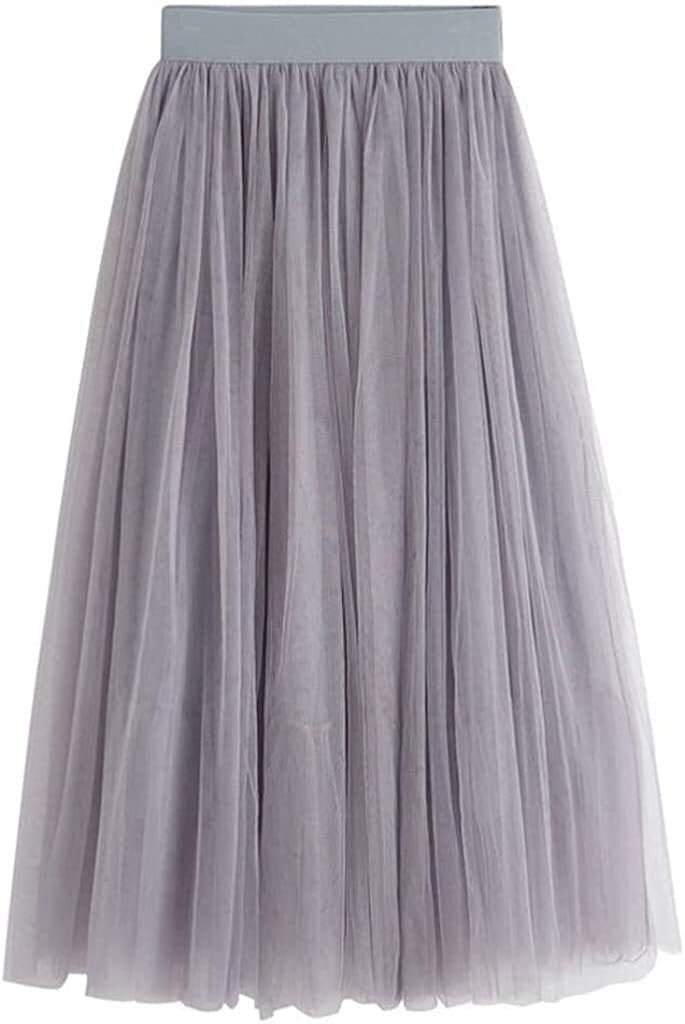 Damen Tüllrock Mit Schleife - Ballettrock Knielang Im 80er Jahre Retro Style