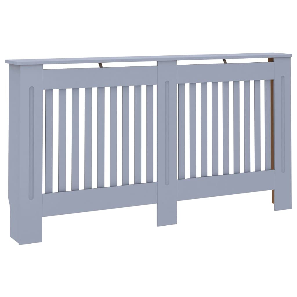 Cache-radiateur anthracite gris en bois MDF 152 cm pour salon et entrée