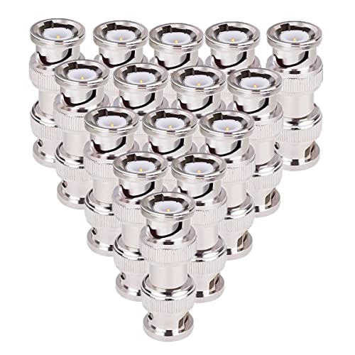 BeElion 15-Pack BNC Male to Male Coaxial Coupler Straight Adaptor Connector M/M