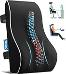 Lumbar Support Pillow for Office Chair,Office Back Cushion for Long Sitting, Breathable Mesh Back Support Pillow for Desk,Car,Computer,Gaming Chair with Adjustable Straps