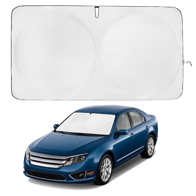 Cortina Solar para Para-brisa Ford Fusion 2006–2012 kinder Fluff Preta e Prateada
