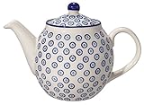 Ø24x 16 cm Bloomingville Tetera de loza Emma azul