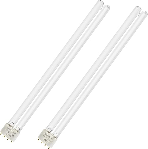 Lámpara de bombilla UV de 36 vatios para uso con bases de bombillas 2G11 (4 pines), un reemplazo totalmente compatible para filtro Jebao 36W PU-36W