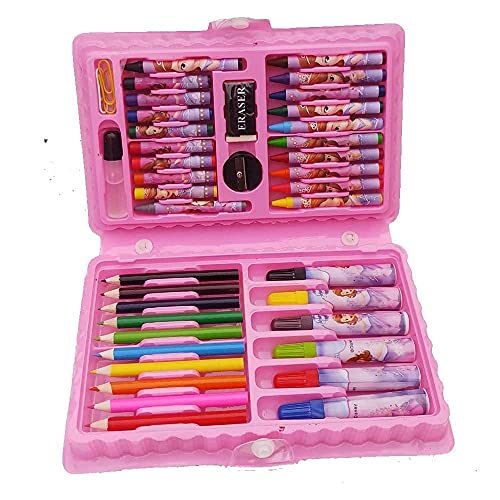 TOMZEE TOYS Colouring Barbie Dall Kit Combo Colors Box Color Pencil,Crayons, Water Color, Sketch Pens Set of 42 in 1 Pieces TOMZEE TOYS Colouring Barbie Dall Kit Combo Colors Box Color Pencil,Crayons, Water Color, Sketch Pens Set of 42 in 1 Pieces
