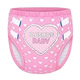LittleForBig Weiche Seidiges Unterwäsche Bequeme Waschbare Wiederverwendbare Trainingshosen für Erwachsene - Blushing Baby Rosa L