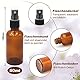 6 Stück Sprühflasche 50ml Glas Zerstäuber, Braunglasflaschen mit Schwarzer Zerstäuber Inkl. Etikett Tropfer Kleiner Trichter für Ätherisches Öle Kosmetik Apotheker Reinigung Aromatherapie (50ml)