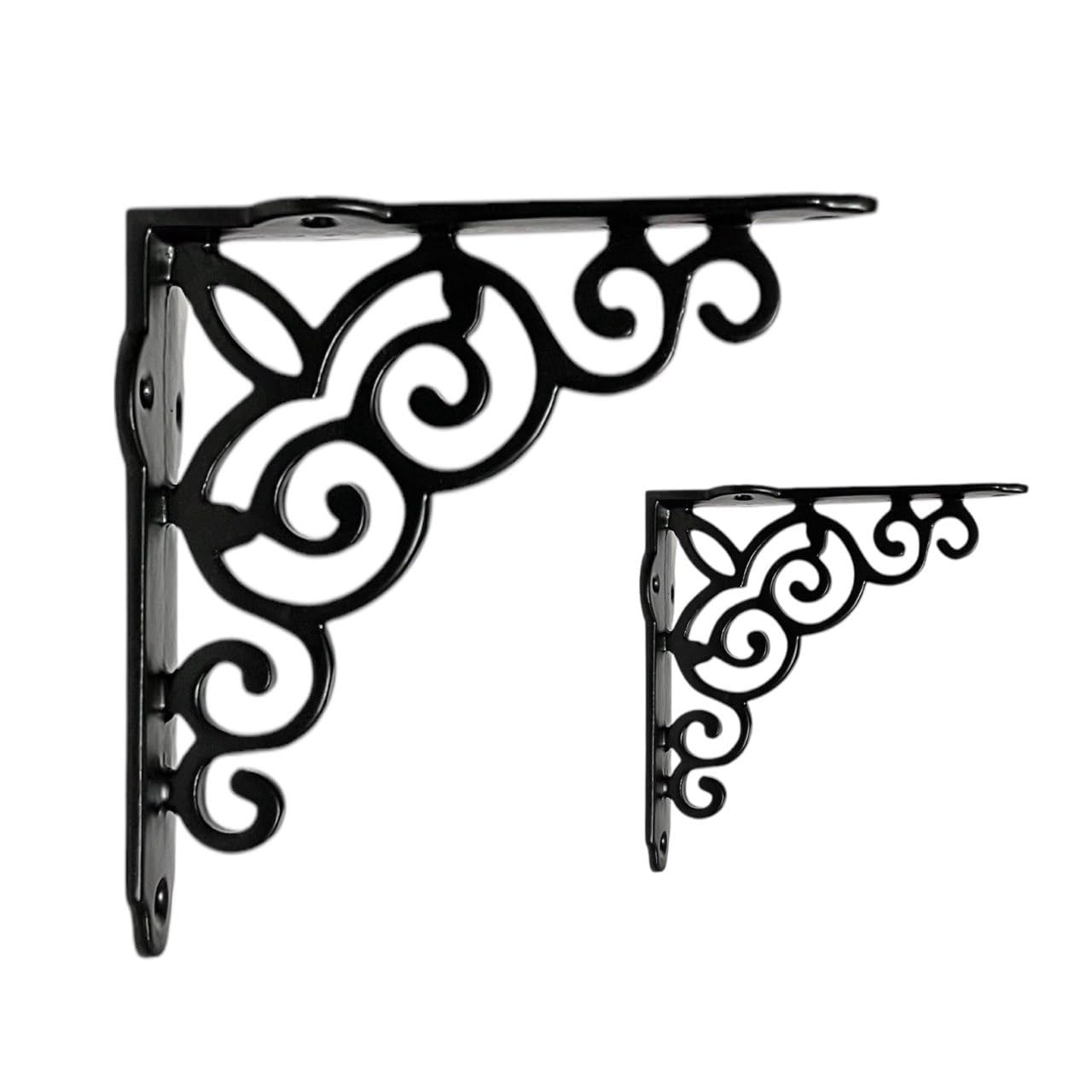 Vintage Iron Shelf Brackets - Pack of 2 -2
