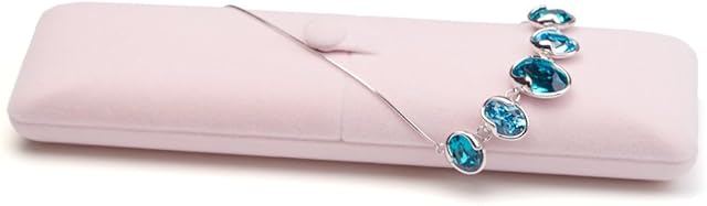 Oirlv Pink Plush Velvet Jewellry Gift Box for Ring Bracelet Necklace Collection Jewellry Packing (Long chain box)