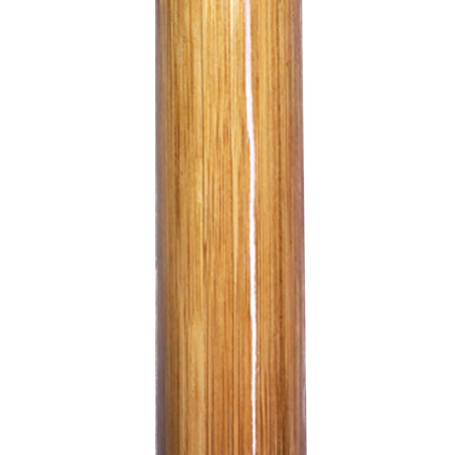 Drewniana laska, Bambusowa laska do chodzenia z zakrzywionym uchwytem i antypoślizgową stopką, dla dorosłych, naturalna, 85-92 cm(85cm)