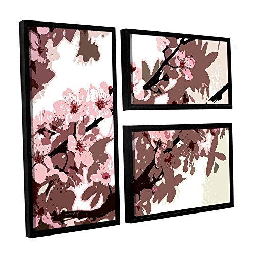 Drapeaux en toile de fleurs japonaises Sarah OToole encadrés premium