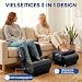 HOMCOM Beinmassagegerät mit Wärme, Luftkompression 2-in-1-Fußmassagegerät & Ottoman mit Shiatsu-Funktion, Timer, 3 Modi & Intensitäten, Blau und Schwarz