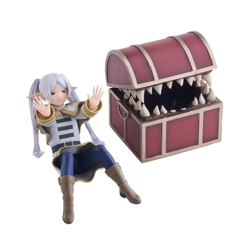 Zhongkaihua Frieren Beyond Journey's End Figur, 10 cm, PVC-Modell, Schatzbox, Monster und Frieren, Figur, Statue, Anime, Actionfigur, Desktop-Dekoration, Sammlerstücke, Geschenke - Typ 1