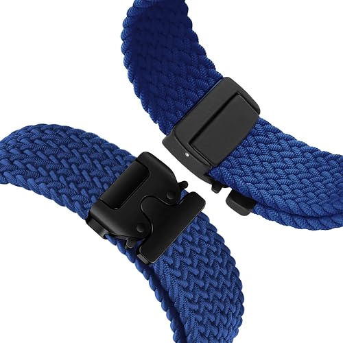 Image of ACM Watch Strap Woven Braided Clipper 22mm compatible with Universal 22mm Size Replacement Strap Smartwatch Adjustable Belt Band