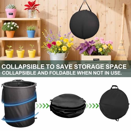 Bolsa de basura de jardín transpirable con clips de almacenamiento 5