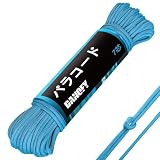 DANOFY パラコード 4mm 7芯 ガイロープ - 耐荷重250kg 長さ30m ロープ 細引き クラフト アクセサリー キャンプ テント タープ アウトドア用 固定用紐 ブルー