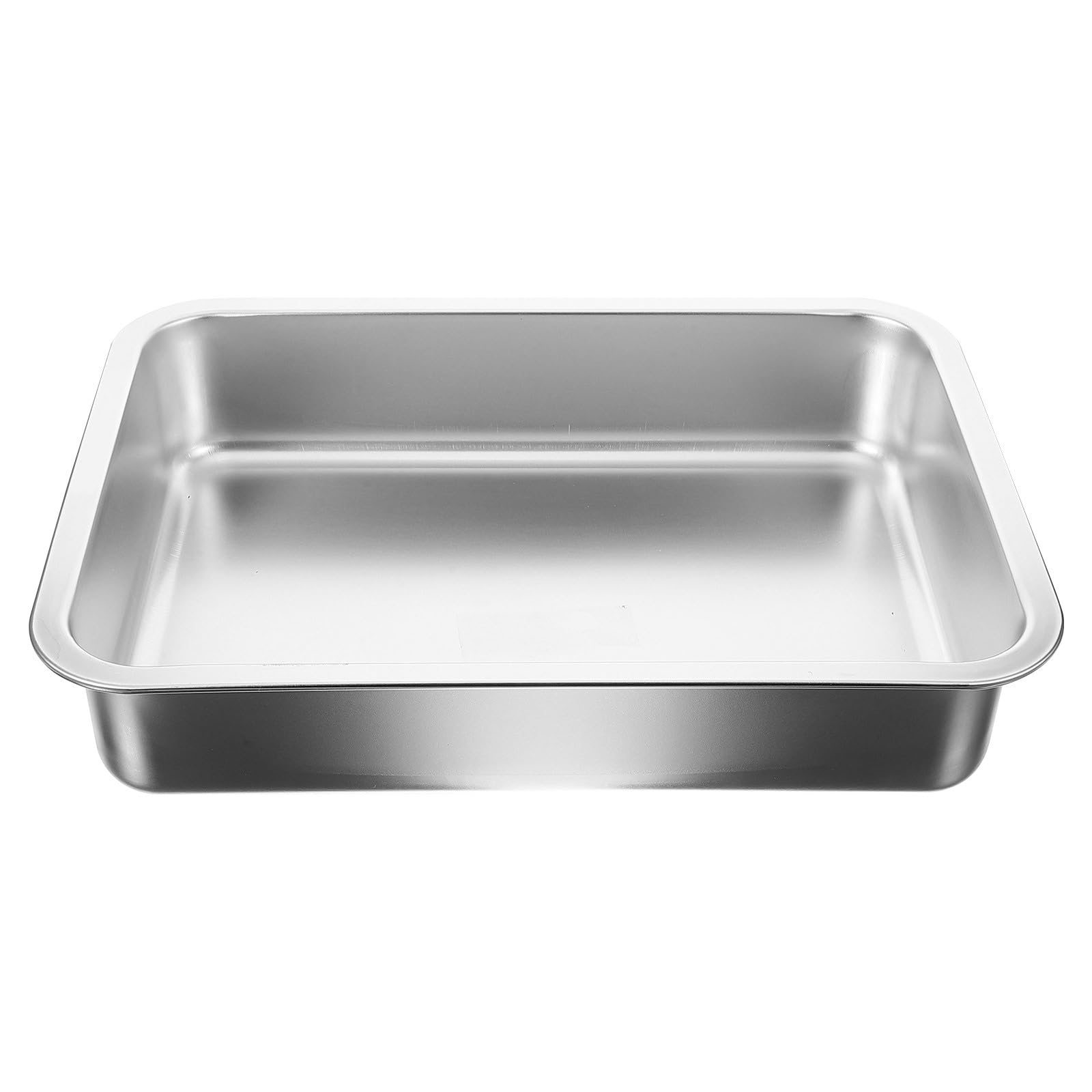 Hanabass Stainless Steel Cat Litter Tray, Cat Litter Box Metal Cat Litter Tray Open Cat Potty Pan Kitten Clean Toilet for Cats for Big and Small Cats, Rabbits