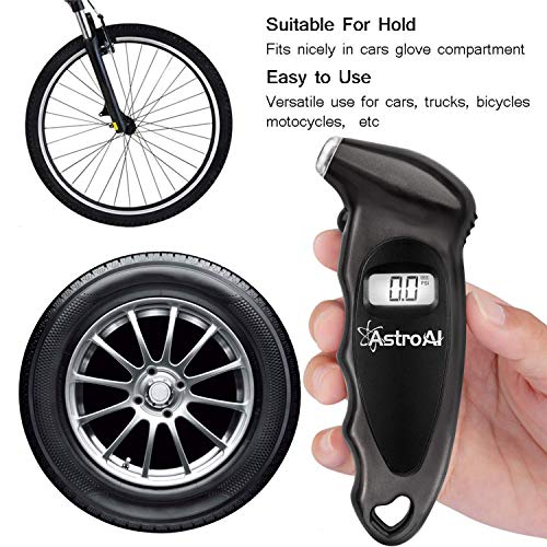 image for AstroAI Digital Tire Pressure Gauge with AAA Batteries, 150 PSI 4 Sett