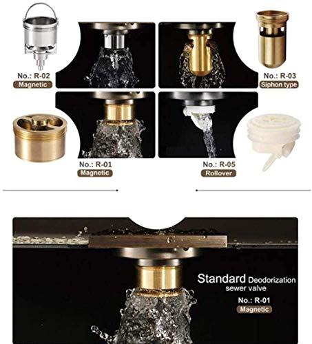 Vierkante Messing Afvoerputje Badkamer Keuken Tuin Douche Afvoer Deodorant Grote Stroom Drainage Afvoerputje met… - Image 5