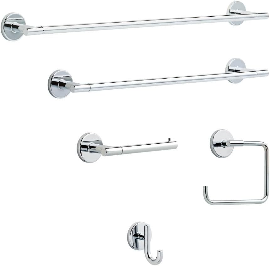Delta Lyndall Single Post Toilet Paper Holder in Chrome