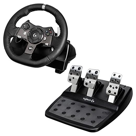 Logitech Driving Force G920 Steering Wheel and Pedals, 941-000123 (Steering Wheel and Pedals f/PC and Xbox One)