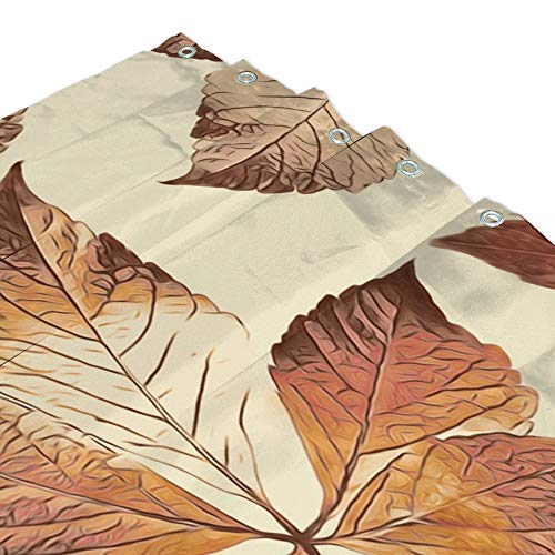 Rideau de douche lavable en machine polyester imperméable automne 66x72