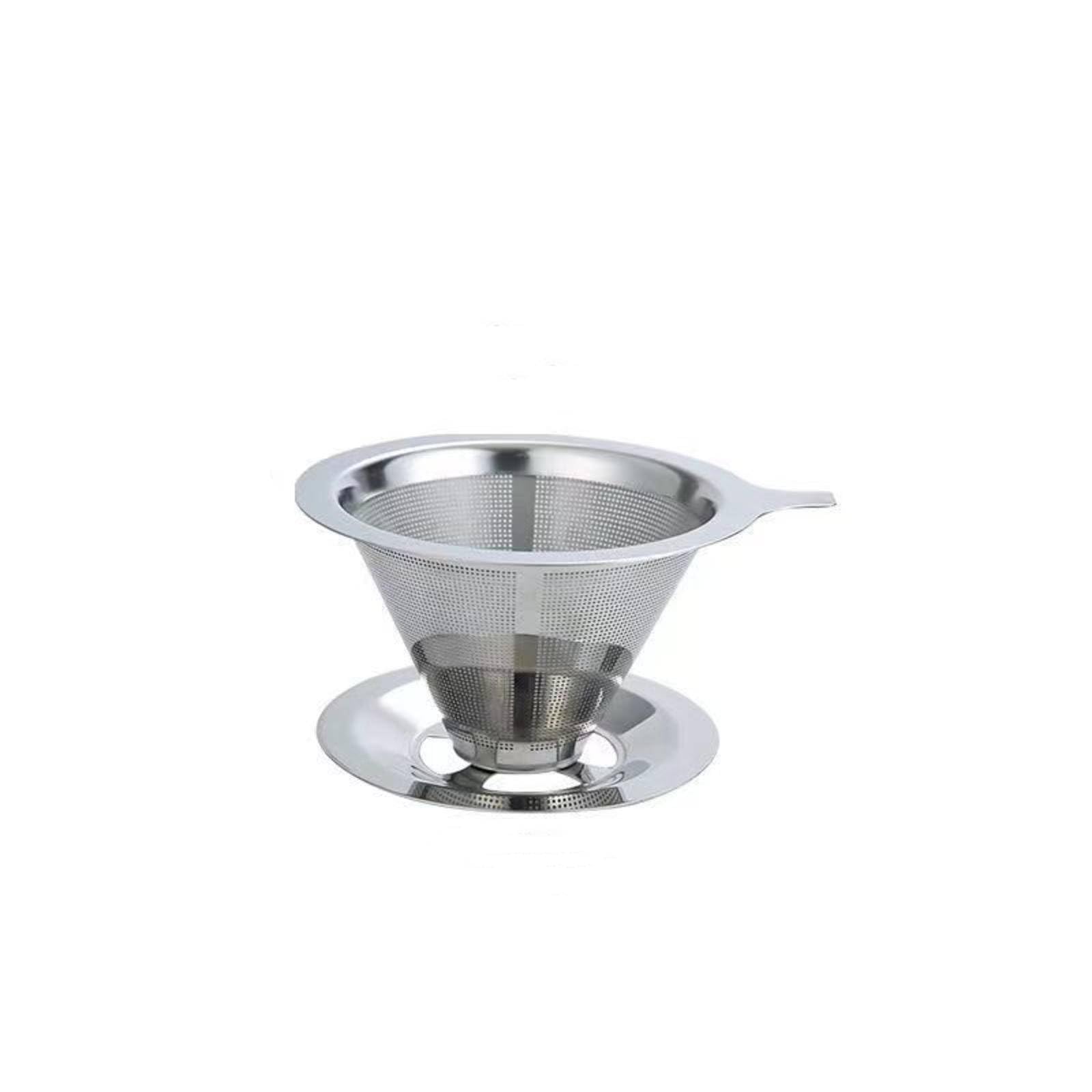 MACCHINA DA CAFFÈ pieghevole in acciaio inox cono invertito filtro caffè portatile EUR 8,45