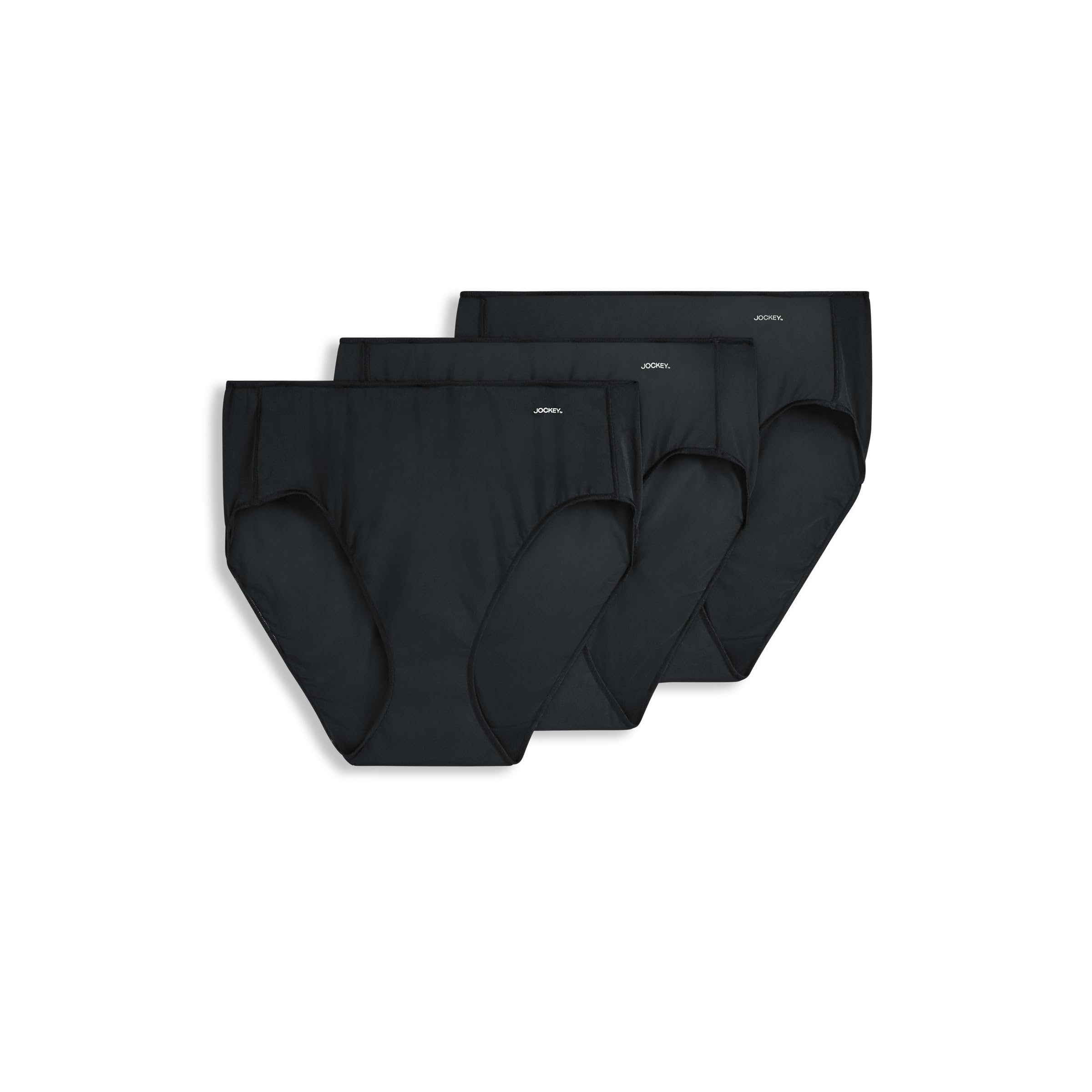 Jockey Damenunterwäsche No Panty Line Promise Tactel French Cut – 3er-Pack, Schwarz, 6