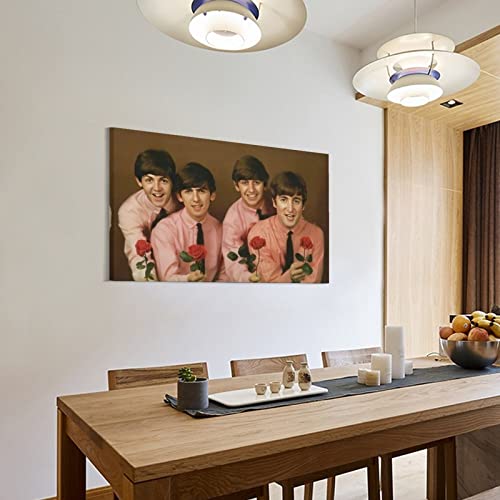 LORGL The Beatles Poster d’art vintage sur toile – Décoration murale moderne pour chambre à coucher – 50 x 75 cm - Les Beatles, Paul McCartney, John Lennon, RIngo Starr, George Harrison LORGL The Beatles Poster d'art vintage sur toile - Décoration murale moderne pour chambre à coucher - 50 x 75 cm – Image 4