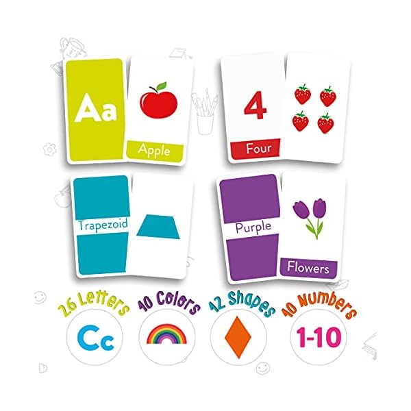 merka Alphabet Flash Cards for Toddlers 24 Years Learn Colors Number