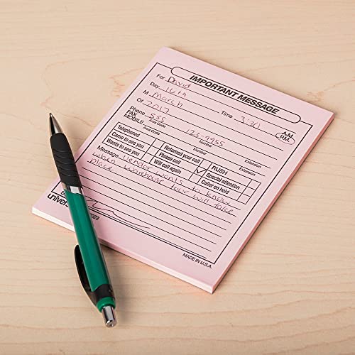 Universal 48023 Wywo Pink Message Pads, 4-1/4 X 5-1/2, 50 Sheets/Pad, 1-Dozen #TOP2