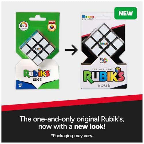 Image of Rubik's Cube, Edge, 3x3x1 Cube for Beginners, Single Layer Puzzle Problem-Solving STEM Toy, Problem-Solving Brain Teaser, Easter Basket Stuffer, Fidget Toy for Ages 8 & Up
