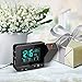 Projection Alarm Clock, Digital Projection Clock with Weather Station, Indoor/Outdoor Thermometer, USB Charger, Dual Alarm Clocks for Bedrooms, LED Display with Dimmer, 12/24 Hours