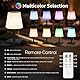 RWWR LED Solar Tischlampe Outdoor 2-in-1 Aufladung Tischlampe kabellos Akku Tischleuchte aufladbar mit Fernsteuerung 8 Farben dimmbar IP44 für Camping Garten Balkon Terrasse (Schwarz)