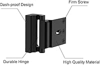 Vista 2 de Paquete de 2 cerraduras de refuerzo de puerta con 8 tornillos, cerradura de puerta de seguridad para el hogar para niños pequeños, cerradura
