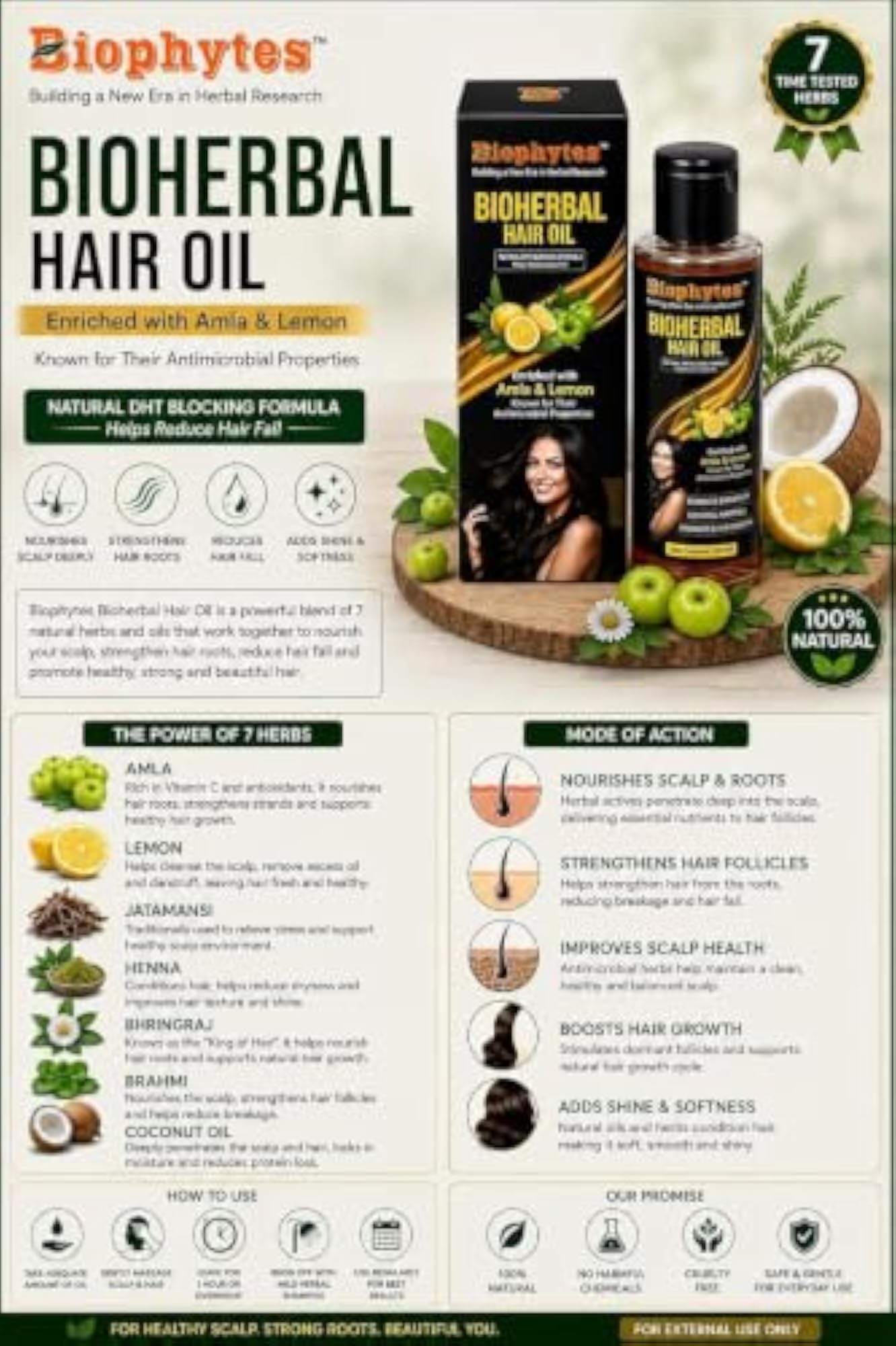 Amla Bhringraj Hair Oil, 100ml Pack of 7