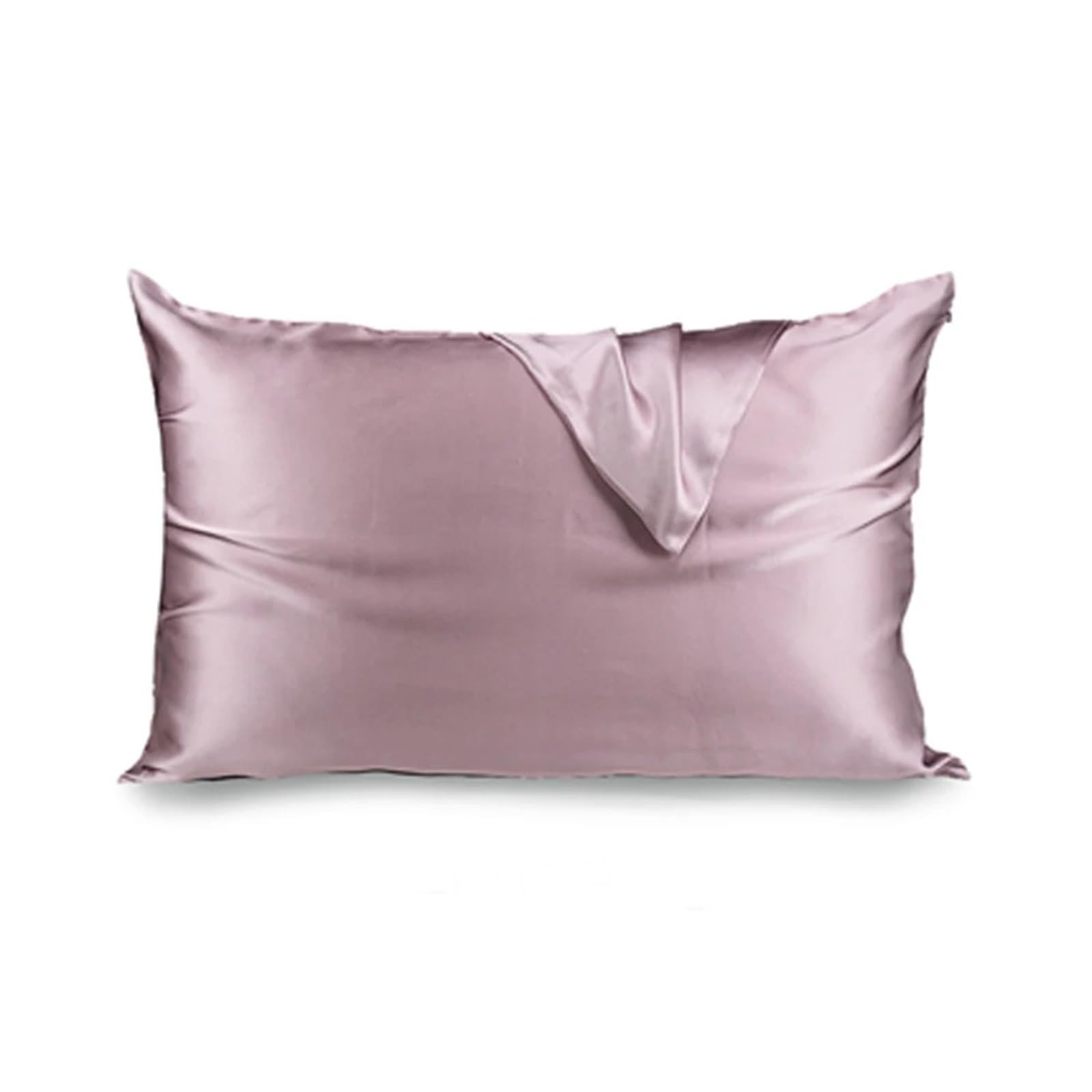 Fundas de Almohada de Seda, Funda De Almohada Seda Morera Natural Pura, 19 Momme, Cremallera Oculta, Salud La Piel del Cabello, Varios Tamaños(Dark Pink,Japan 43x63cm)