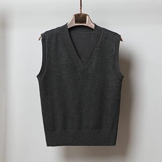 Women Knitted Vest Womens Solid Color Sweater Vest Sleeveless Pullover Jumpers Knitted V Neck Stylish Loose Knitwear Tank Tops For Modern Ladies Girls Birthday Gift For Friends.