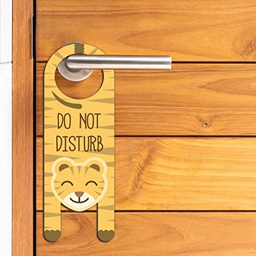 Image of KREEPO Do Not Disturb Tiger Shaped MDF Door Sign Hanger Size(24cm x 8.5cm) kr55