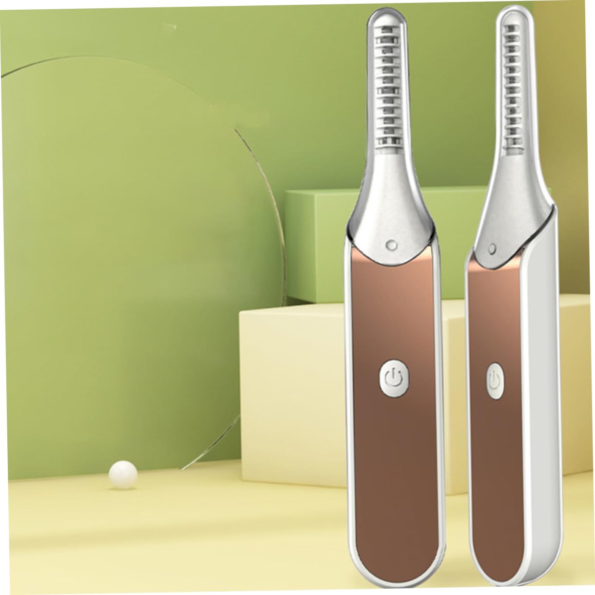 DOITOOL 2piezas Rizador De Pestañas Eléctrico Calentado Curler Portátil Para Mujeres Herramienta De Maquillaje De Rápido Calentamiento Diseño Ligero y De Usar