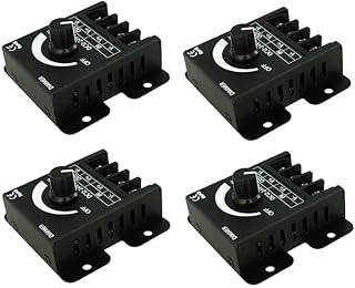 NOAMED Fengyan Lighting Accessories 4pcs/lot 5-24V Single Colour Dimmer Led Strip Light Controller Knob Iron Cover 360W Dimming Controller