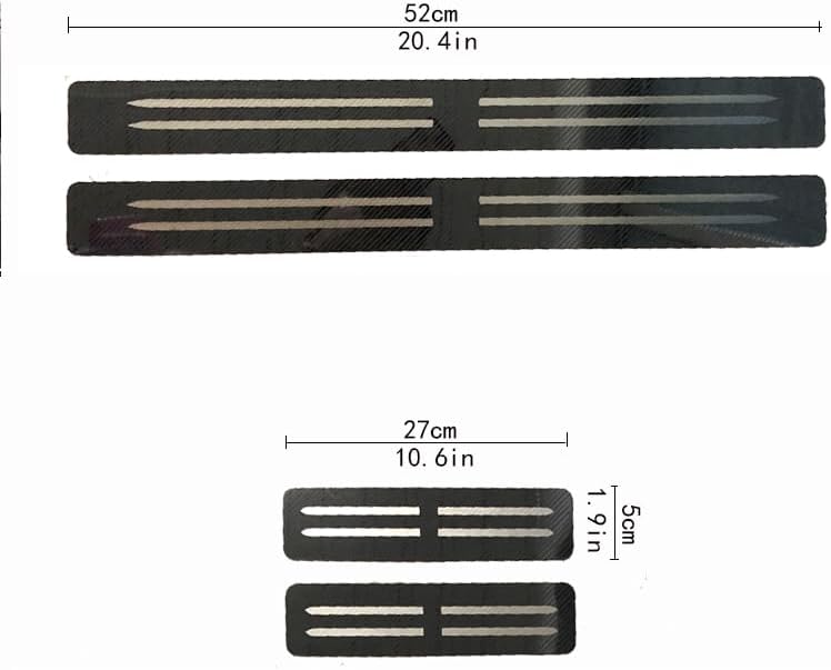 4PCS Car Door Sill Protector for MINI Countryman 2011–2025 2026 R60/F60, Stainless Steel, Scuff Plate, Water Proof, Entry Guard, Anti-Scratch, Easy to Install,C-Black