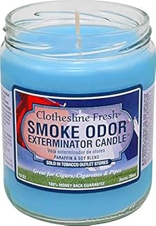 Smoke Odor Exterminator 13oz Jar Candle, Clothesline Fresh