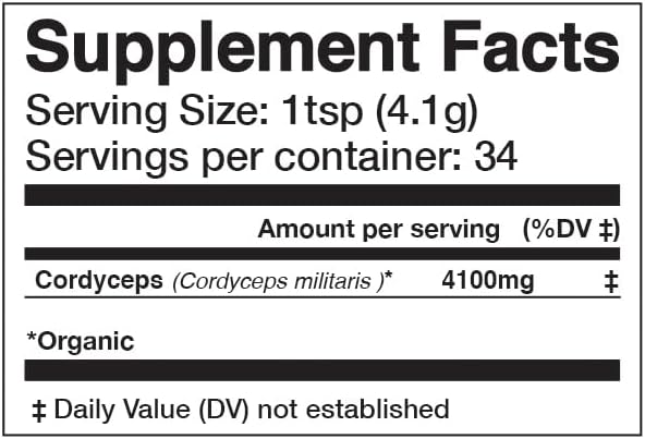 Miniatura 5 de Anima Mundi Cordyceps - Polvo de hongos Cordyceps orgánico real - Suplemento en polvo de hongos para el hígado y el apoyo inmunológico - Añadir a
