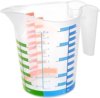 BUFFER® 500 ml Renkli Dereceli Sert Plastik Mutfak Ölçü Kabı