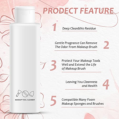 Liquid Makeup Brush Cleaner, Professional Brush Cleanser For Cleaning Makeup Sponges, Brushes & Applicators, 180Ml #TOP1