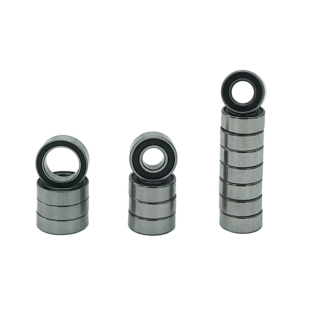 16pcs RC Ball Bearings Kit 5x10x4mm 5x11x4mm 8x12x3.5mm Rubber Sealed Compatible with Tamiya TT-02 TT02 1/10 RC Parts - Image 2